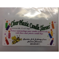 Clear Plastic Candle Sleeves 5"x12"